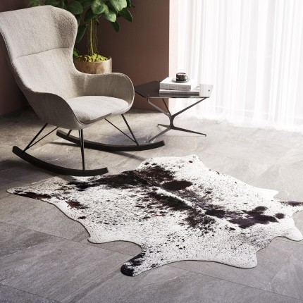 Tapis Hide noir et blanc Kare Design