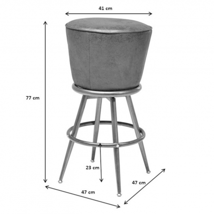 Tabouret de Bar Lady Rock Vintage Kare Design