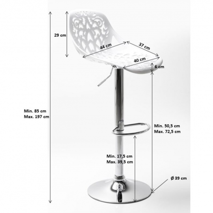 Tabouret de bar Ornament blanc Kare Design