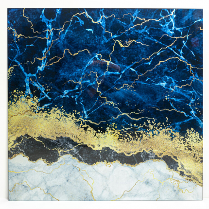 Tableau en verre Océan Métallique 100x100cm Kare Design