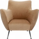Fauteuil Goldfinger velours taupe Kare Design