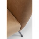Fauteuil Goldfinger velours taupe Kare Design