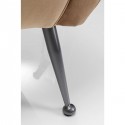 Fauteuil Goldfinger velours taupe Kare Design