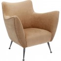 Fauteuil Goldfinger velours taupe Kare Design