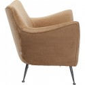Fauteuil Goldfinger velours taupe Kare Design