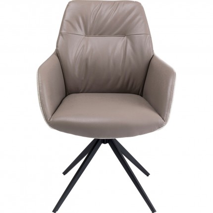 Chaise pivotante Amira grise Kare Design