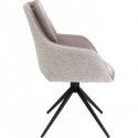 Chaise pivotante Amira grise Kare Design