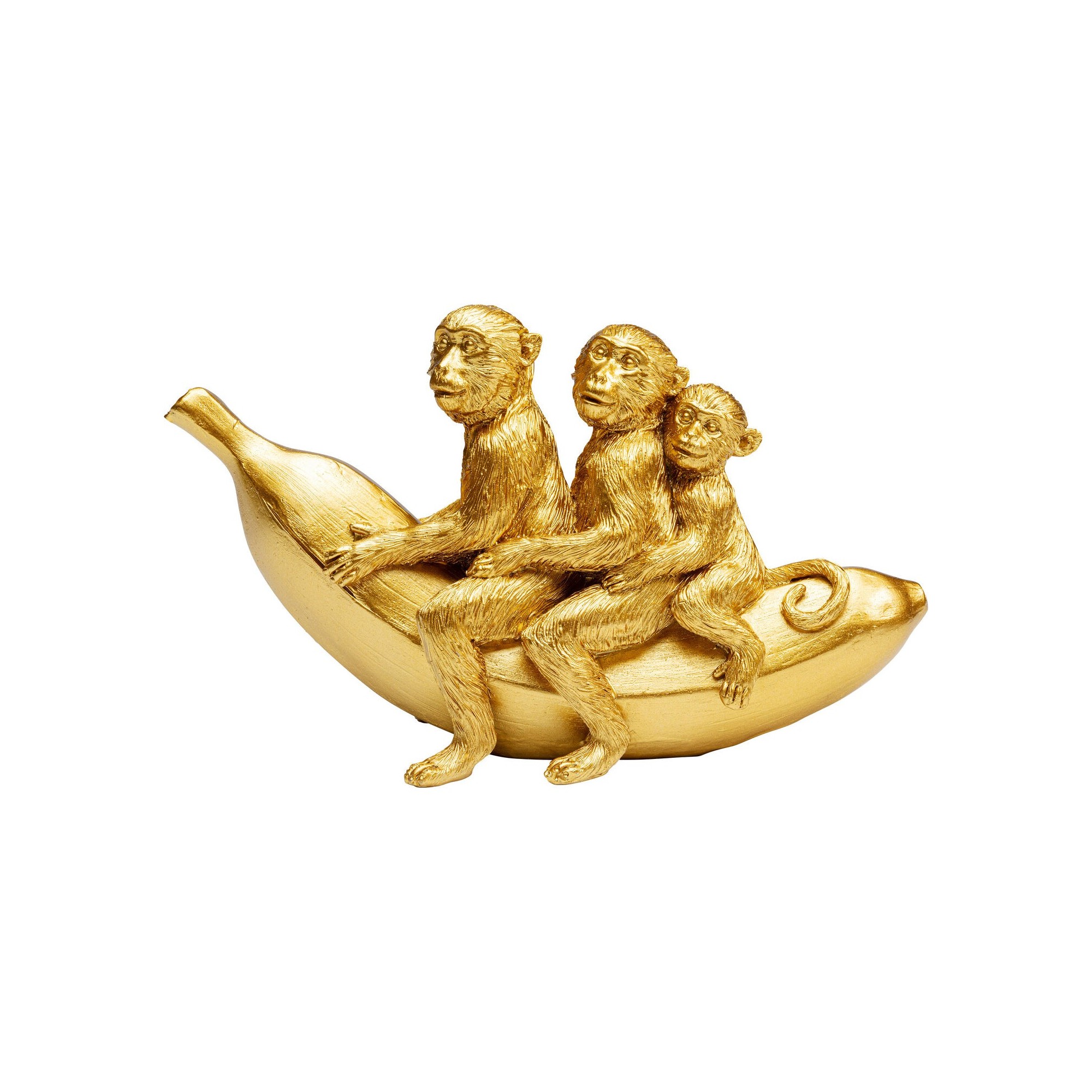 Déco trio singes dorés banane Kare Design