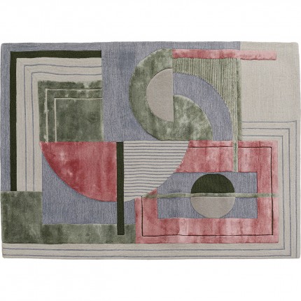 Tapis Cubic vert et rose 240x170cm Kare Design