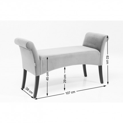 Banc Motley velours marron Kare Design