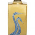 Vase doré grues bleues 29cm Kare Design
