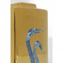 Vase doré grues bleues 29cm Kare Design