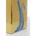 Vase doré grues bleues 29cm Kare Design