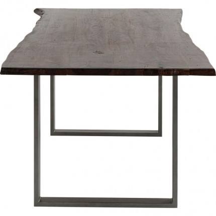 Table Harmony noyer acier 200x100cm Kare Design