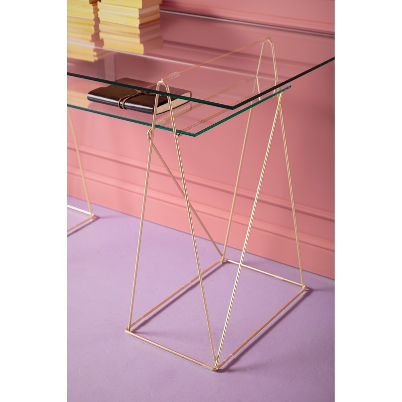 Bureau en verre Polar 135x65cm Kare Design