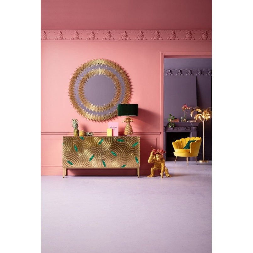 Mirror Solare Gold Ø132cm Kare Design