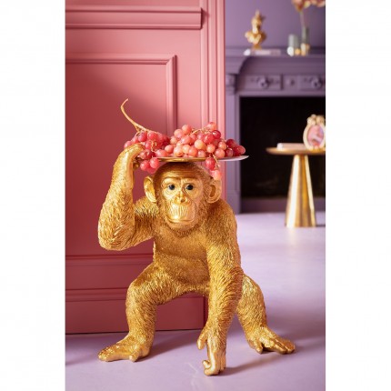 Déco singe chimpanzé majordome doré Kare Design