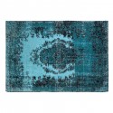 Tapis Kelim Pop bleu Kare Design