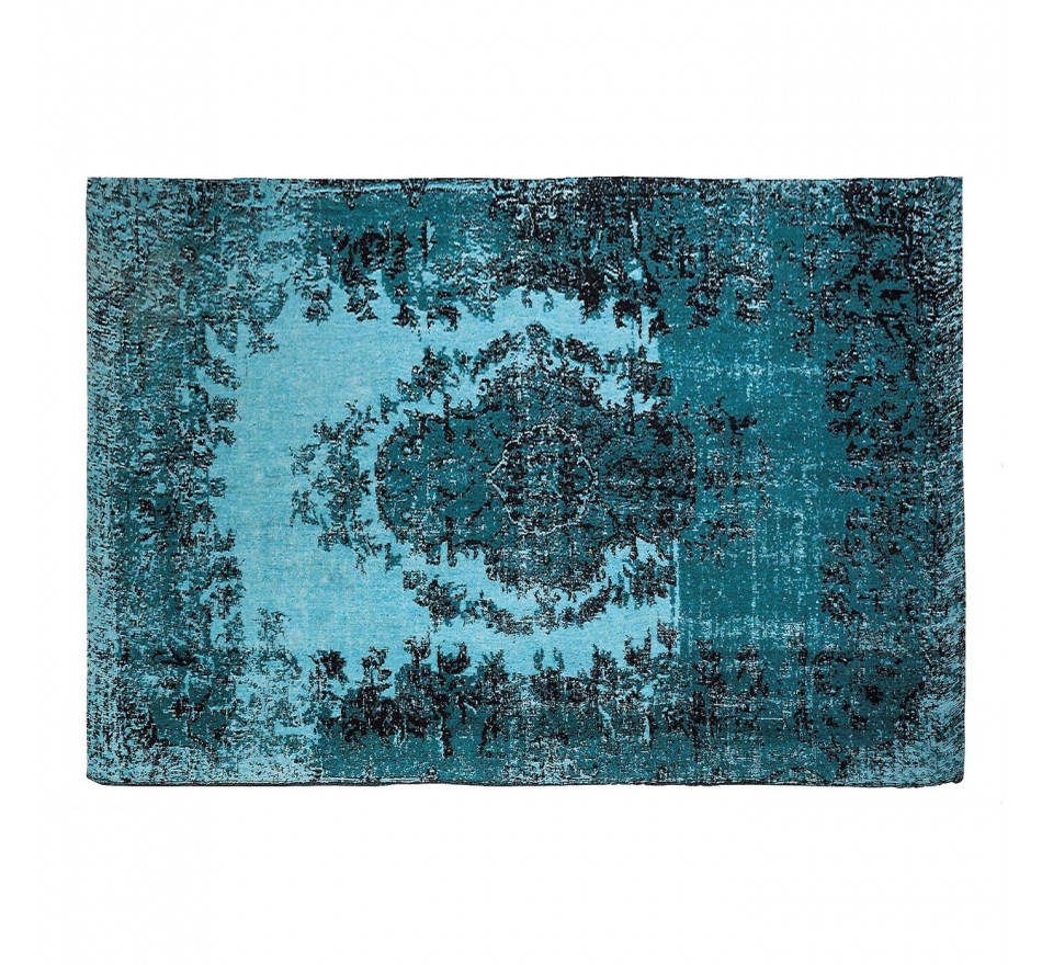Tapis Kelim Pop bleu Kare Design