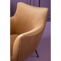 Fauteuil Goldfinger velours taupe Kare Design