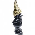 Déco nain noir fleurs debout 30cm Kare Design