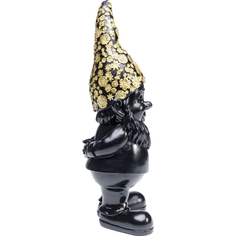 Figurine décorative Nain Standing noir-doré 30