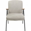 Fauteuil Ryan côtelé gris Kare Design
