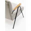 Fauteuil Ryan côtelé gris Kare Design
