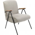 Fauteuil Ryan côtelé gris Kare Design
