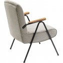 Fauteuil Ryan côtelé gris Kare Design