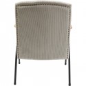 Fauteuil Ryan côtelé gris Kare Design