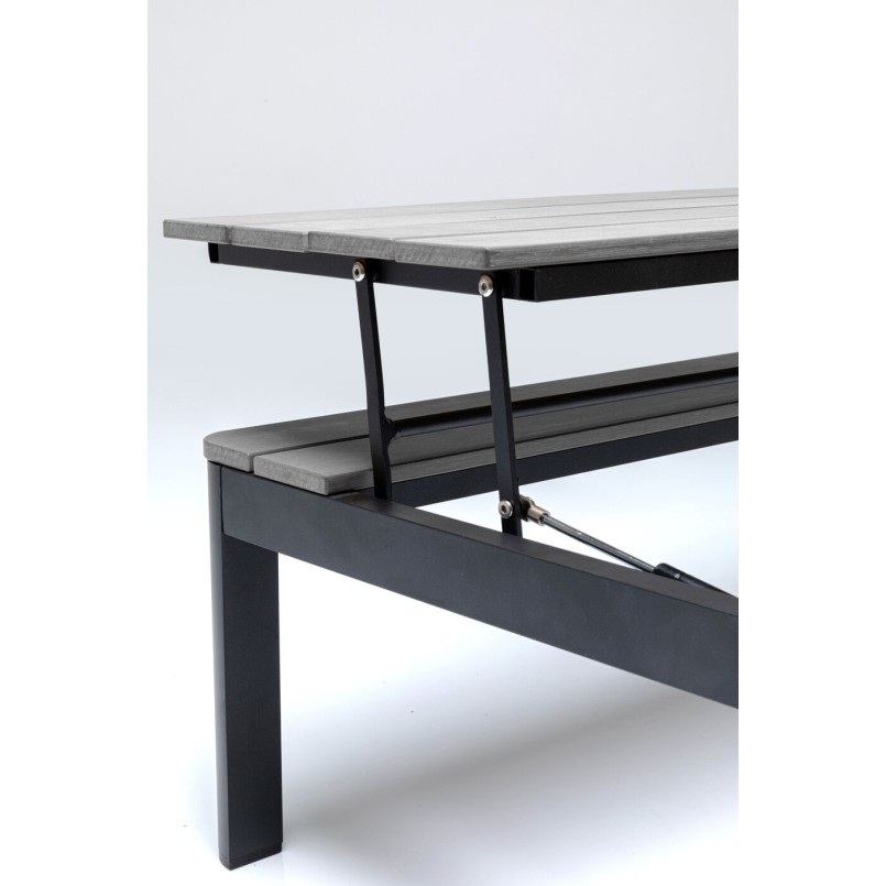 Table basse de jardin dépliante Holiday noire Kare Design
