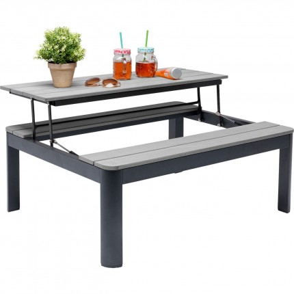 Table basse de jardin dépliante Holiday noire Kare Design