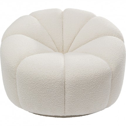 Fauteuil pivotant Peppo Lounge crème Kare Design