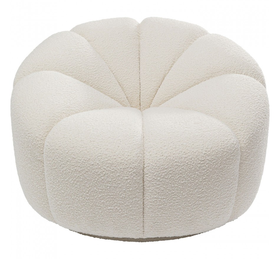 Fauteuil pivotant Peppo Lounge crème Kare Design