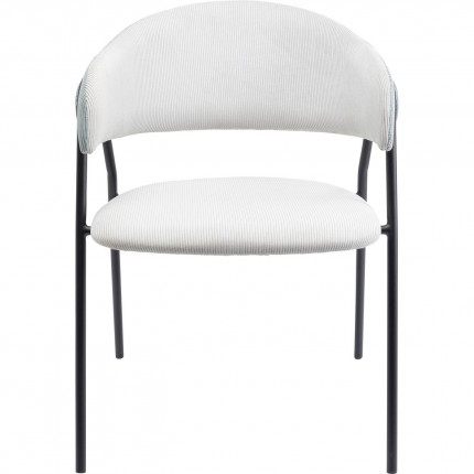 Chaise avec accoudoirs Olina grise Kare Design