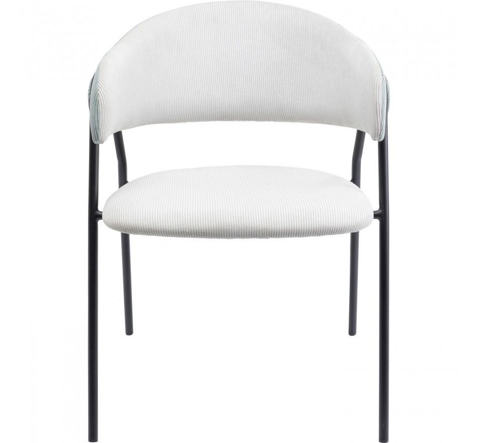 Chaise avec accoudoirs Olina grise Kare Design