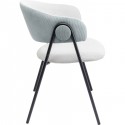 Chaise avec accoudoirs Olina grise Kare Design