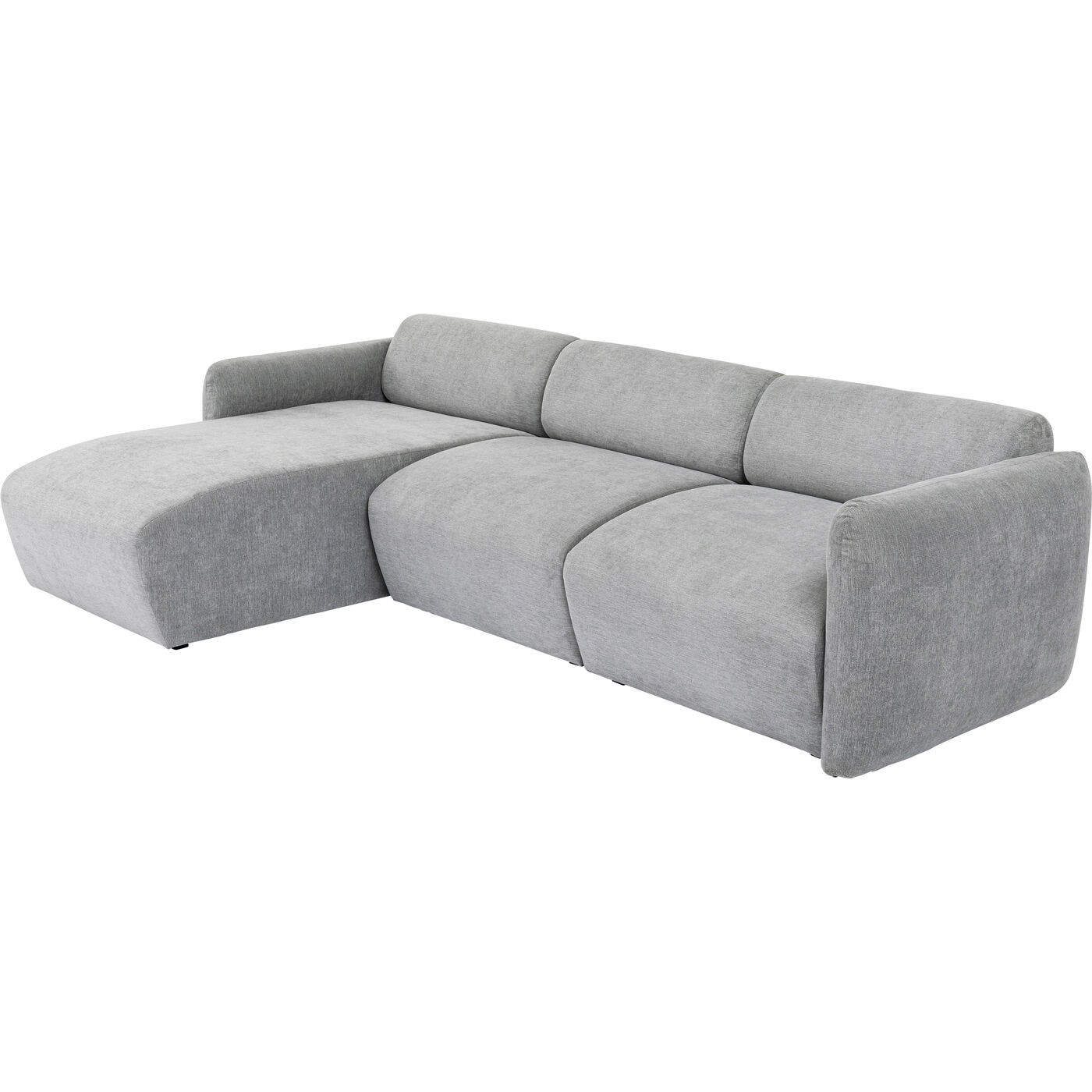 Canapé d'angle Lucca 3 places gris gauche Kare Design