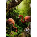 Tableau en verre paradis animaux 150x100cm Kare Design
