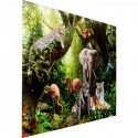 Tableau en verre paradis animaux 150x100cm Kare Design