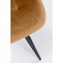 Chaise Viva velours marron et noir Kare Design
