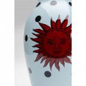 Vase Cohesion bleu soleil rouge 40cm Kare Design