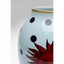 Vase Cohesion bleu soleil rouge 40cm Kare Design