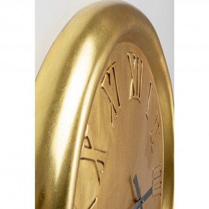 Horloge murale Big Drop dorée 92x127cm Kare Design