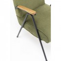 Fauteuil Ryan côtelé vert Kare Design