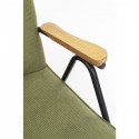 Fauteuil Ryan côtelé vert Kare Design