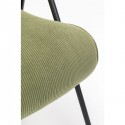 Fauteuil Ryan côtelé vert Kare Design