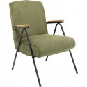Fauteuil Ryan côtelé vert Kare Design