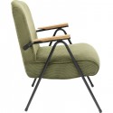 Fauteuil Ryan côtelé vert Kare Design